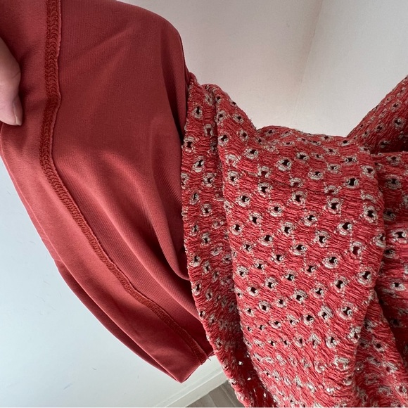 Free People Taking Hearts Mini Dress Knit Retro Style size Small - Picture 8 of 11